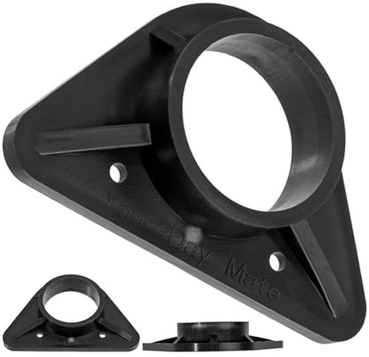 Spoelbakversterking voor armaturen - Stabiliteitsplaat Ø 36,5 mm - Zwart ABS