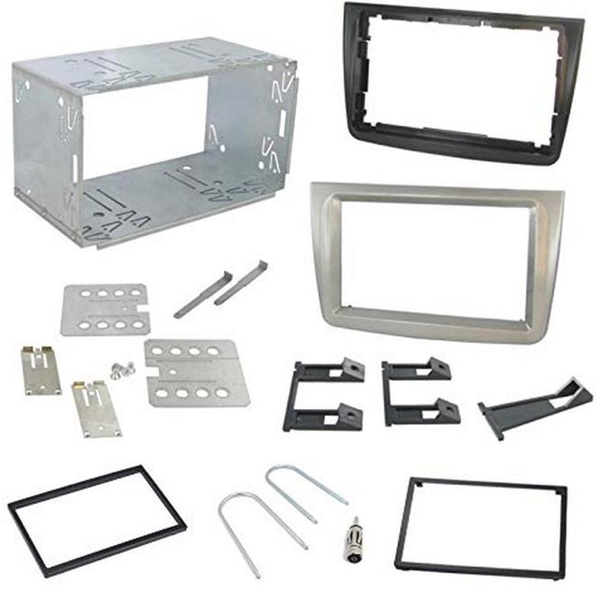 DIN Autoradio Frame voor Alfa Romeo Mito - Perfecte Passform met Montagebeugels en Antenne Adapter