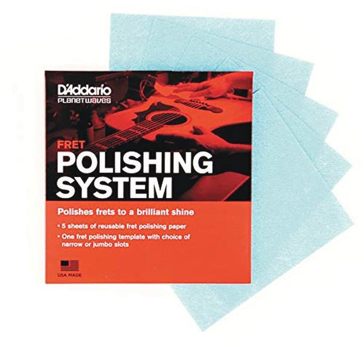 Fret Polishing System met 5 Polijstdoeken - Blauw