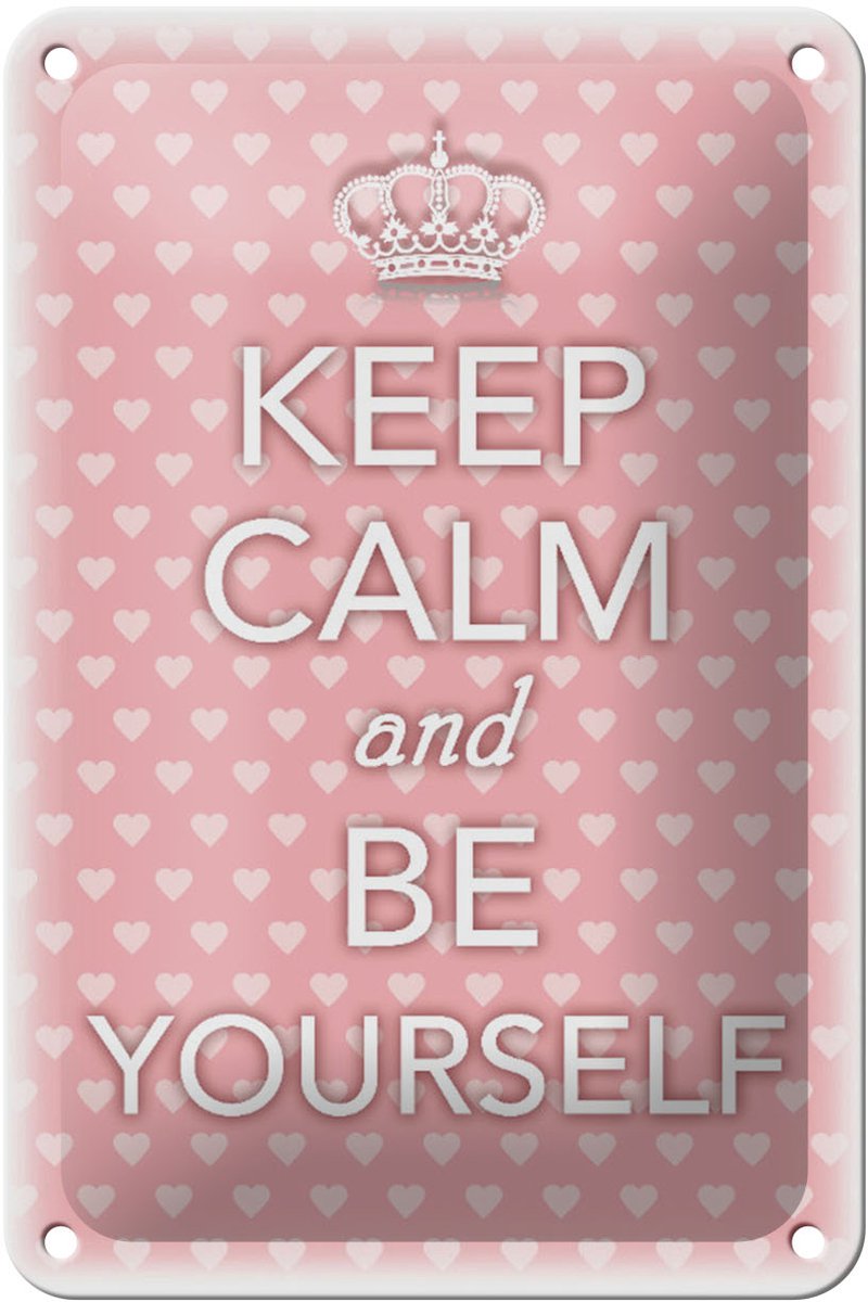 Blechschild Spruch 12x18cm Keep Calm and be yourself