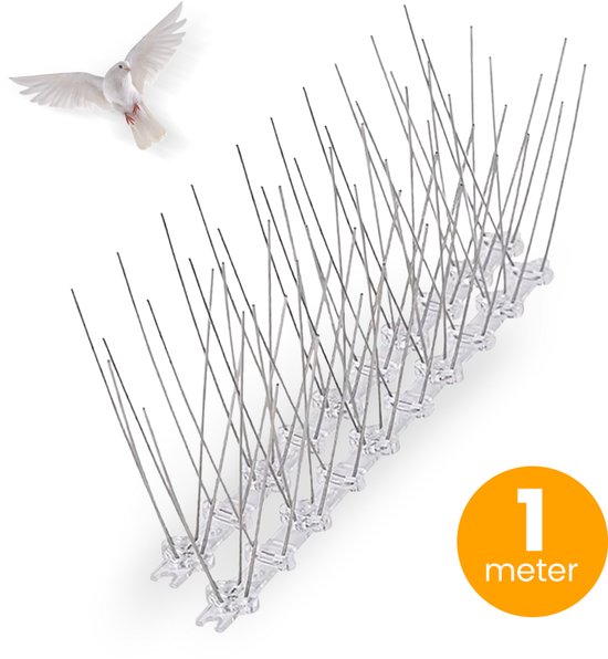 Innovaland - Duivenpinnen - 1 Meter - Vogelverjager - Vogelverschrikker - Duivenverjager - Vogelpinnen - Vogelwering - Anti Klim Strip