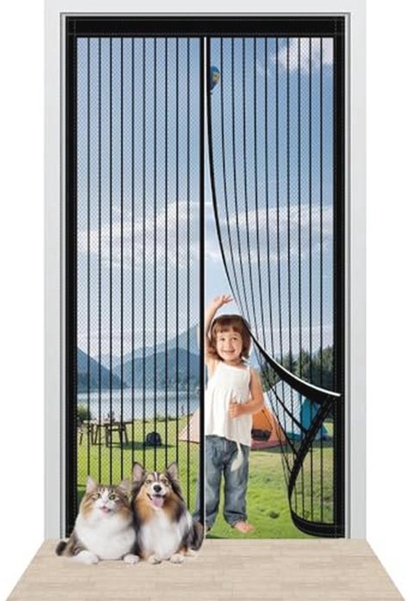 Magnetisch Hor voor Deur 100 x 217 cm - Eenvoudige Installatie zonder Boren - Vliegen Gordijn voor Balkon en Woonkamer - Automatische Sluiting