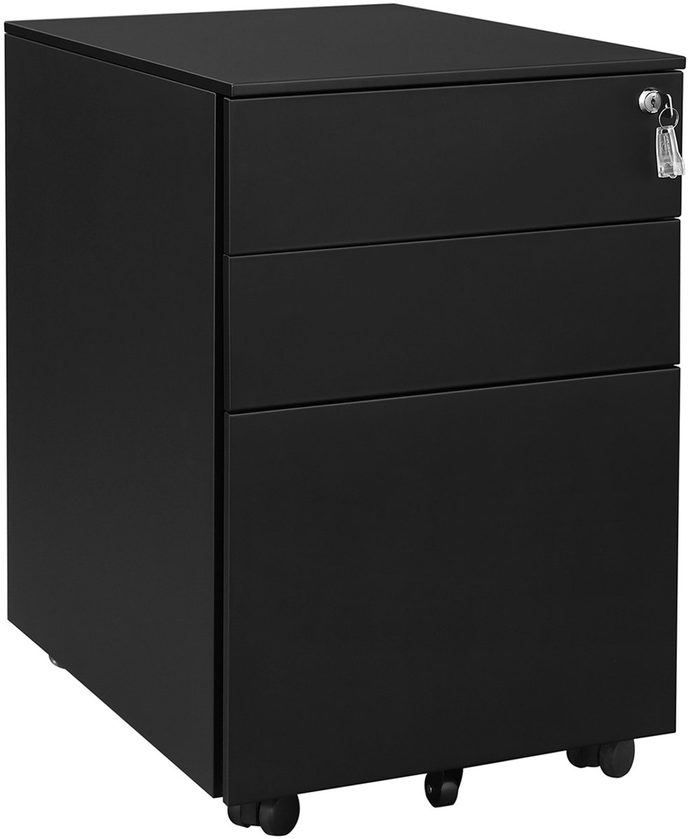 Rolcontainer – Met 3 laden – Zwart