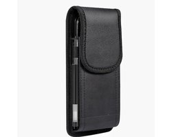 Telefoontas - Telefoonhouder Riem Heren - Riemclip - met sterke metalen riemclip en magnetische sluiting - for Men Belt - Geschikt voor mobiele telefoons van 161cm - Heuptas - Outdoor Riem Tas - Survival Tas - Zwart