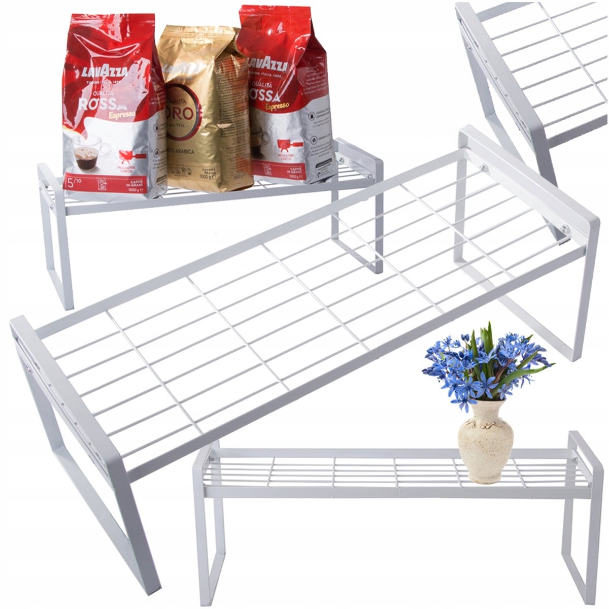 Witte Metalen Keuken Organizer - 1 Niveau - 51.5cm