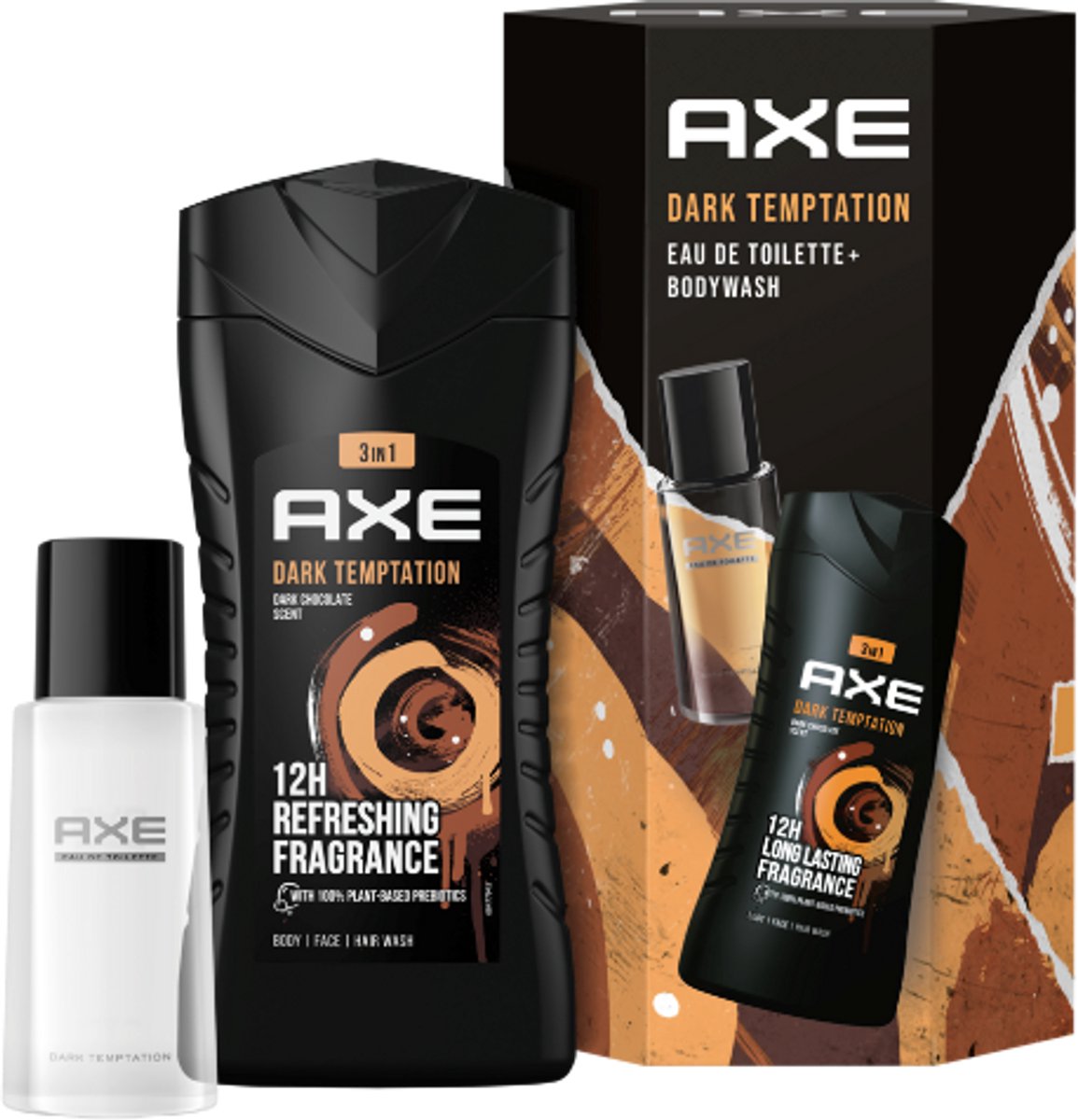 AXE Dark Temptation 2-delige Geschenkset – Eau de Toilette 100 ml & Douchegel 250 ml – Herenverzorging - Cadeauset Heren
