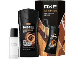 AXE Dark Temptation 2-delige Geschenkset – Eau de Toilette 100 ml & Douchegel 250 ml – Herenverzorging - Cadeauset Heren