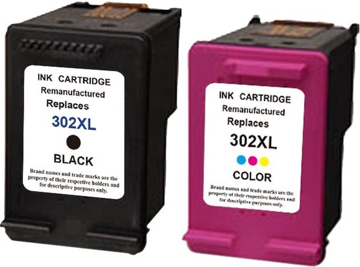 HP 302 XL inktcartridge (met chip) / Multipack (huismerk) Black & Color