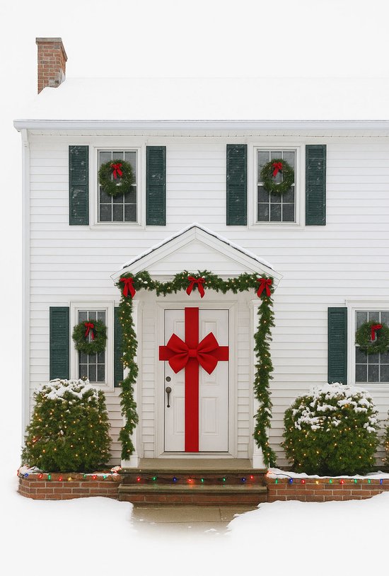 Nœud Mega pour porte, idéal pour Noël et les fêtes - Nœud - Mariage - Anniversaire - Décoration