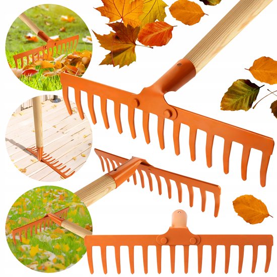 Metalen Tuinhark 35cm 14 Tanden - Zonder Steel van Merkloos	 — afbeelding 3