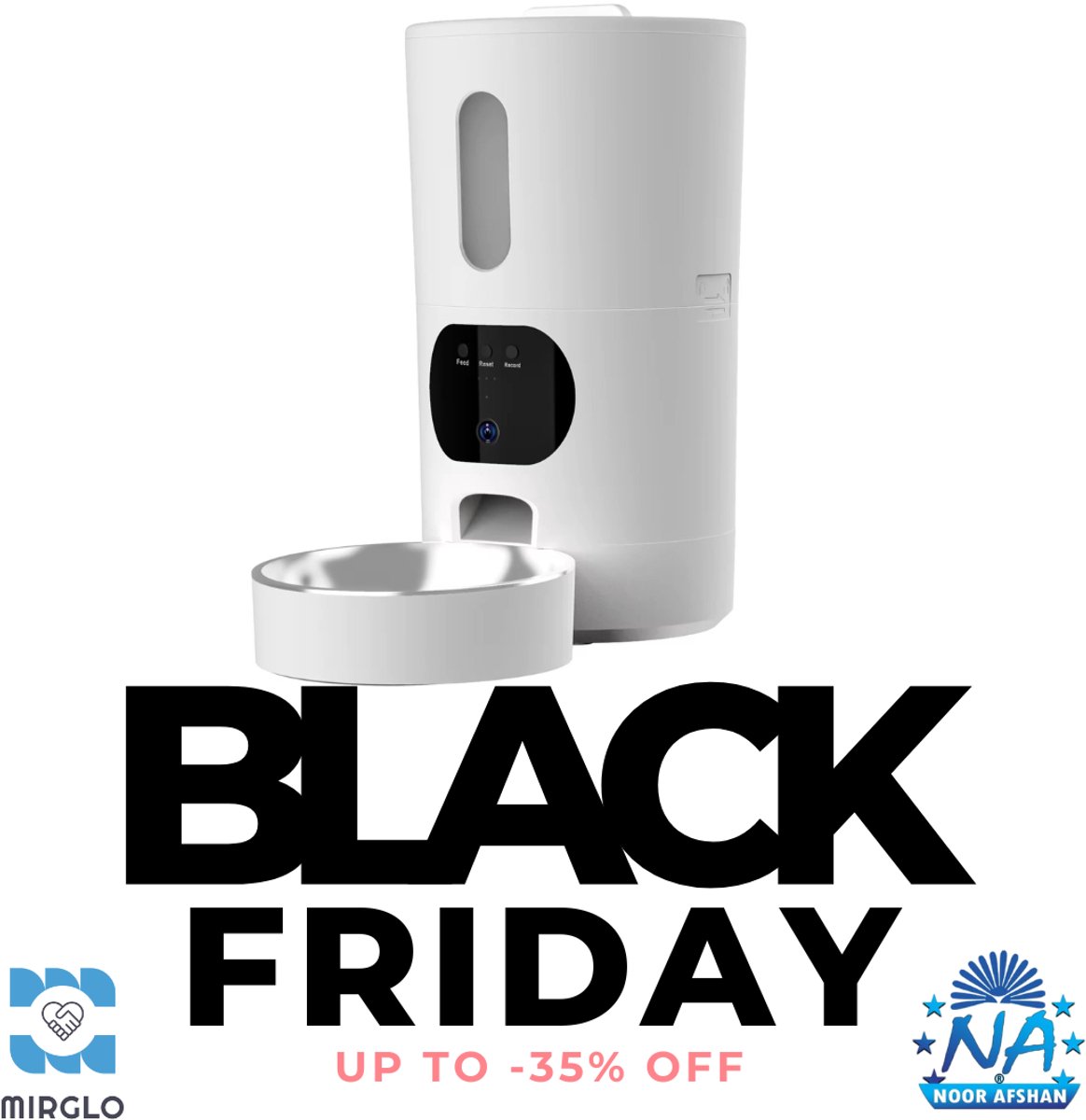 Black Friday – 35% Korting – Basoo Slimme Automatische Voerautomaat met Camera – 4L Katten- & Hondenvoer Dispenser – Smart Pet Feeder met App & Tijdinstelling - Black - €54,99