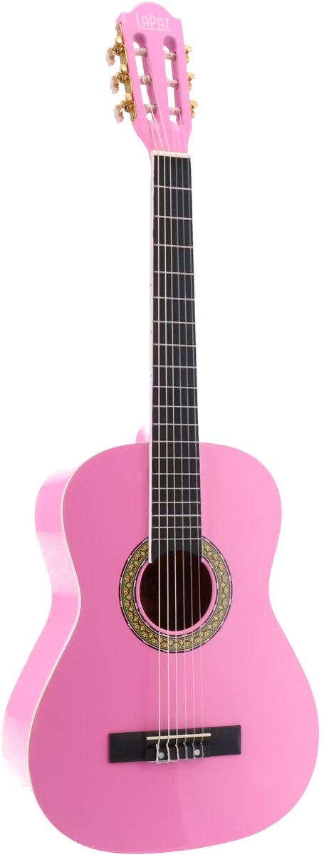 LaPaz 002 PI 3/4 klassieke gitaar roze