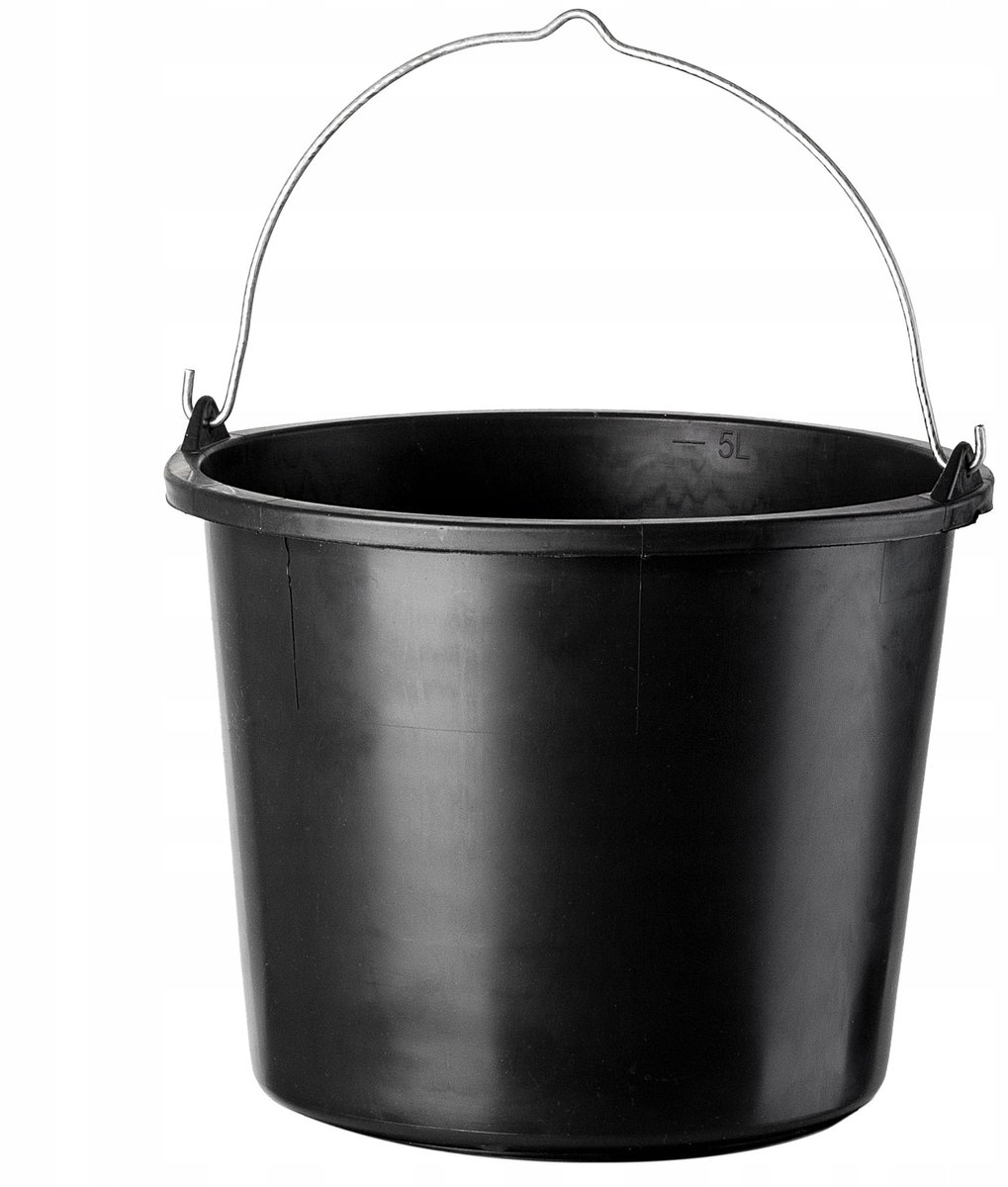 Sterk 5L Bouwemmer - Kunststof - Met Maatverdeling & Handvat