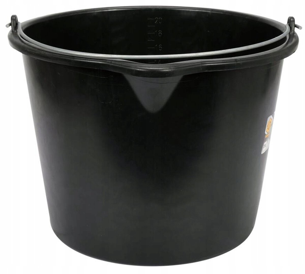 Vorel Bouw- en Huishouder 20L Zwart met Tuit