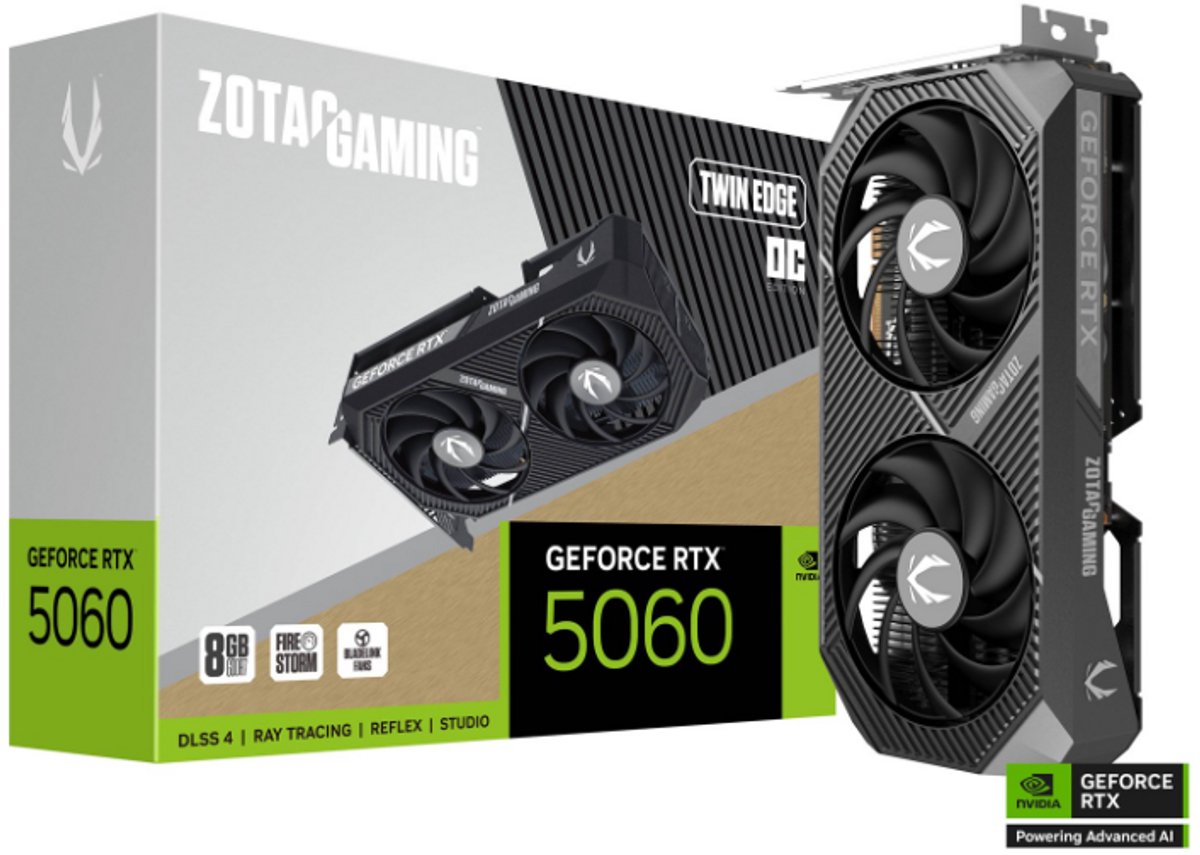 Zotac GAMING GeForce RTX 5060 Twin Edge OC NVIDIA 8 GB GDDR7