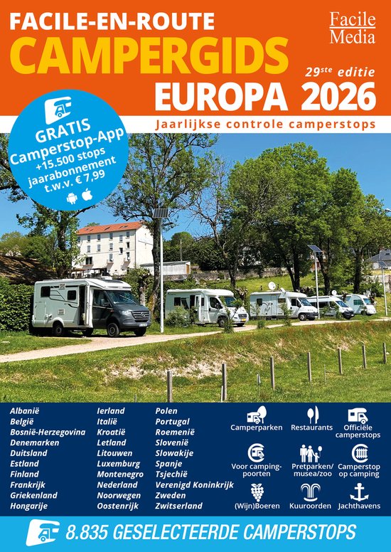 Facile-en-Route Campergids Europa 2026 - cover