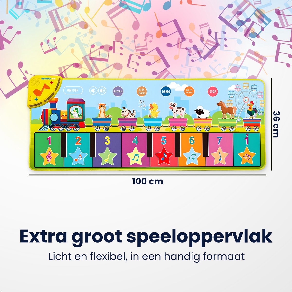 Magische Kinder Pianomat - Muziekmat - Speelgoed 2 Jaar - Speelgoed 3 Jaar - Speelgoed 4 Jaar - Speelgoed 5 Jaar - Montessori Speelgoed - Educatief Speelgoed - Jongens Speelgoed - Meisjes Speelgoed - Kinderspeelgoed — afbeelding 6