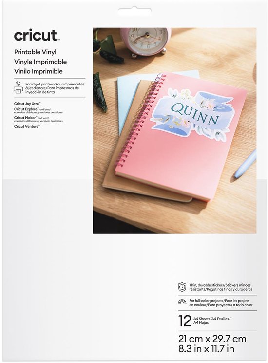 Cricut™ Afdrukbaar Vinyl - A4 (12 stuks)