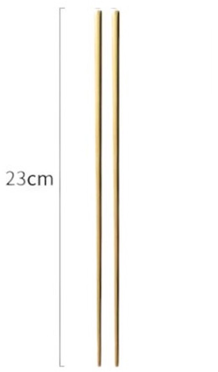 eetstokjes vaatwasserbestendig - chopsticks metaal - RVS - goudkleurig – 2 stuks - oDaani