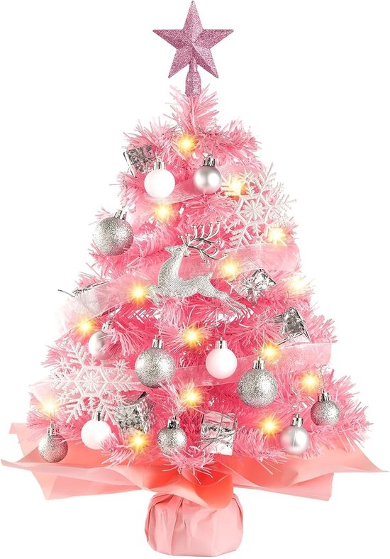 N&T NIETING Mini Christmas Tree 61 cm Table Top Tree with Star Tree