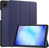 Hoesje - Geschikt voor Samsung Galaxy Tab A11 Plus / A9 Plus - Dun & Stevig - Hardcover Book Case - Trifold Bookcase Hoes - Hard Cover - Tablethoes - Donkerblauw