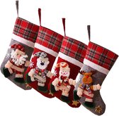 KAHEIGN 3 stuks kerstkous, 46 cm grote kerstkous, snoepcadeau, hangende sokken met schattige 3D pluche Zweedse kabouter voor open haard, kerstboom, vakantie, kerstfeest decoratie (3 kleuren