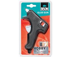 Bison Glue Gun Hobby - smeltlijmpistool, hobby en creatief, lijmt razendsnel, voor diverse materialen, kunststof, textiel, karton, keramiek, glas, onderling en combinatie