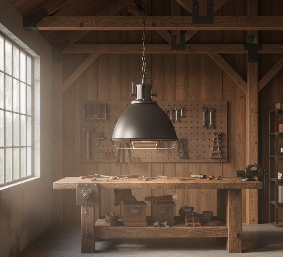 Hanglamp Industrial Spot Luxe 47x47x52 cm – Altameubel