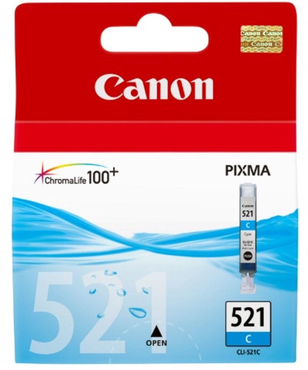 Canon Inkt - CLI-521C 2934B001, Cyaan