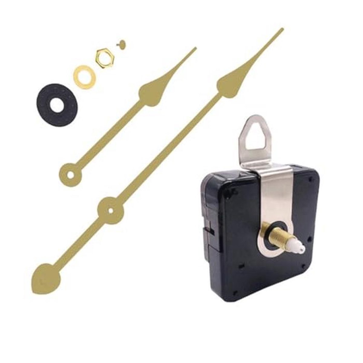 Stille Muurklok Mechanisme - DIY Klok Vervangonderdelen (Goud)