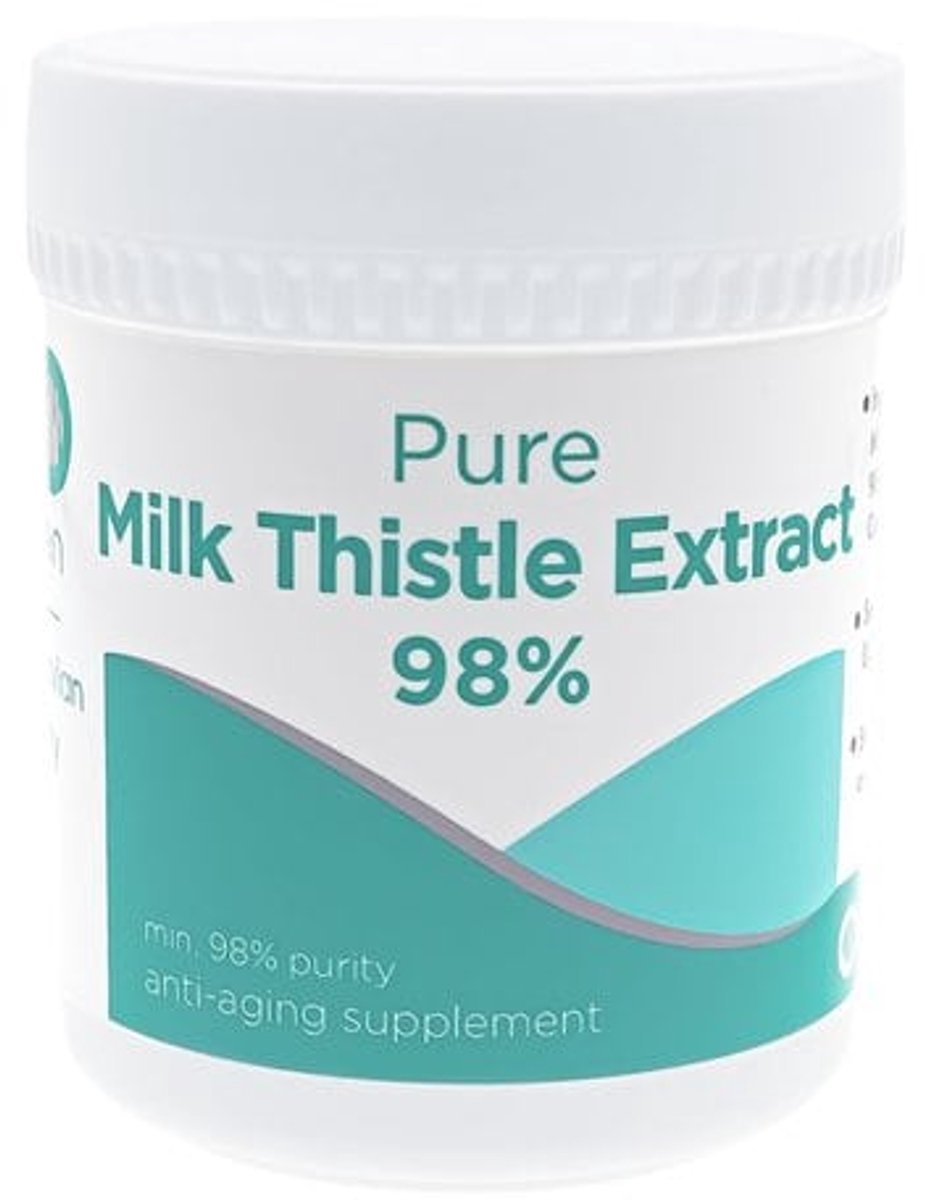 MARIADISTEL EXTRACT (HANSEN) - 50 gram poere poeder incl. maatlepel - 83 tot 250 doseringen - Onafhankelijk getest - Gemaakt in Europa