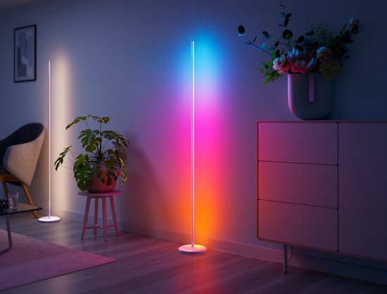 Nanoleaf Matter Smart Multicolor Floor Lamp - Slimme Vloerlamp - RGBW - Werkt met Apple Home/Google Home/ Amazon Alexa - Wit