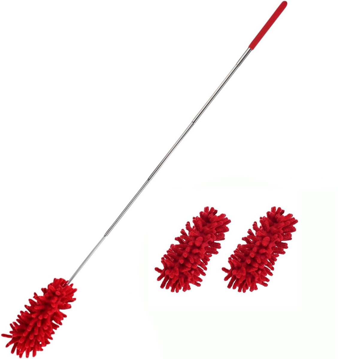 White-Label® Telescopische Plumeau - Ragebol – Uitschuifbaar - Rood