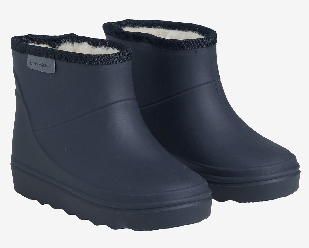 EN FANT - Thermo Boots - Halve Regenlaars - 100% Megol Rubber - ZONDER weekmakers - voering van zachte wol - 6366 - 795 - Blue Night - (Schoenmaat 25) - Laarzen - Maat 26
