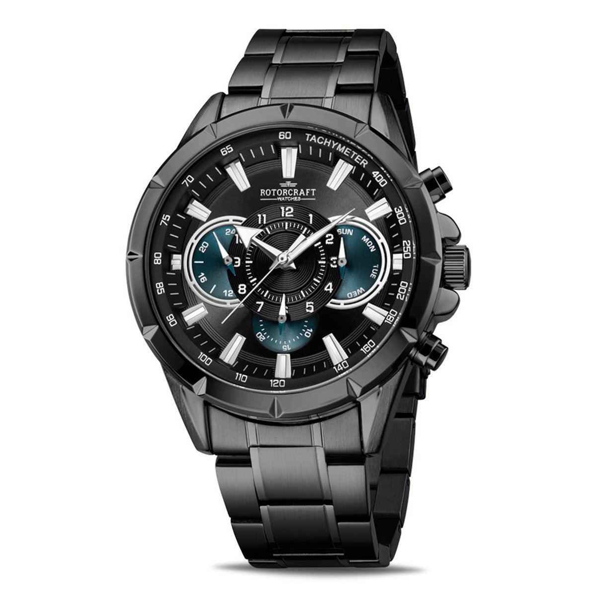 Rotorcraft Savage RC4505 - Datum-Dag-24H aanduiding - Chrono - 3ATM - Herenhorloge