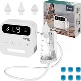 Lionelo Care BabyAir – Neusreiniger Baby – Krachtige Neuszuiger: 65 kPa – Zuigkracht 7,5 l/min – Draadloos: 1500 mAh – LED Nachtlicht – 9 Zuigstanden – 3x Zachte Siliconen Tips – USB-C – Elektrische Neuspeer / Aspirator – Neusdouche