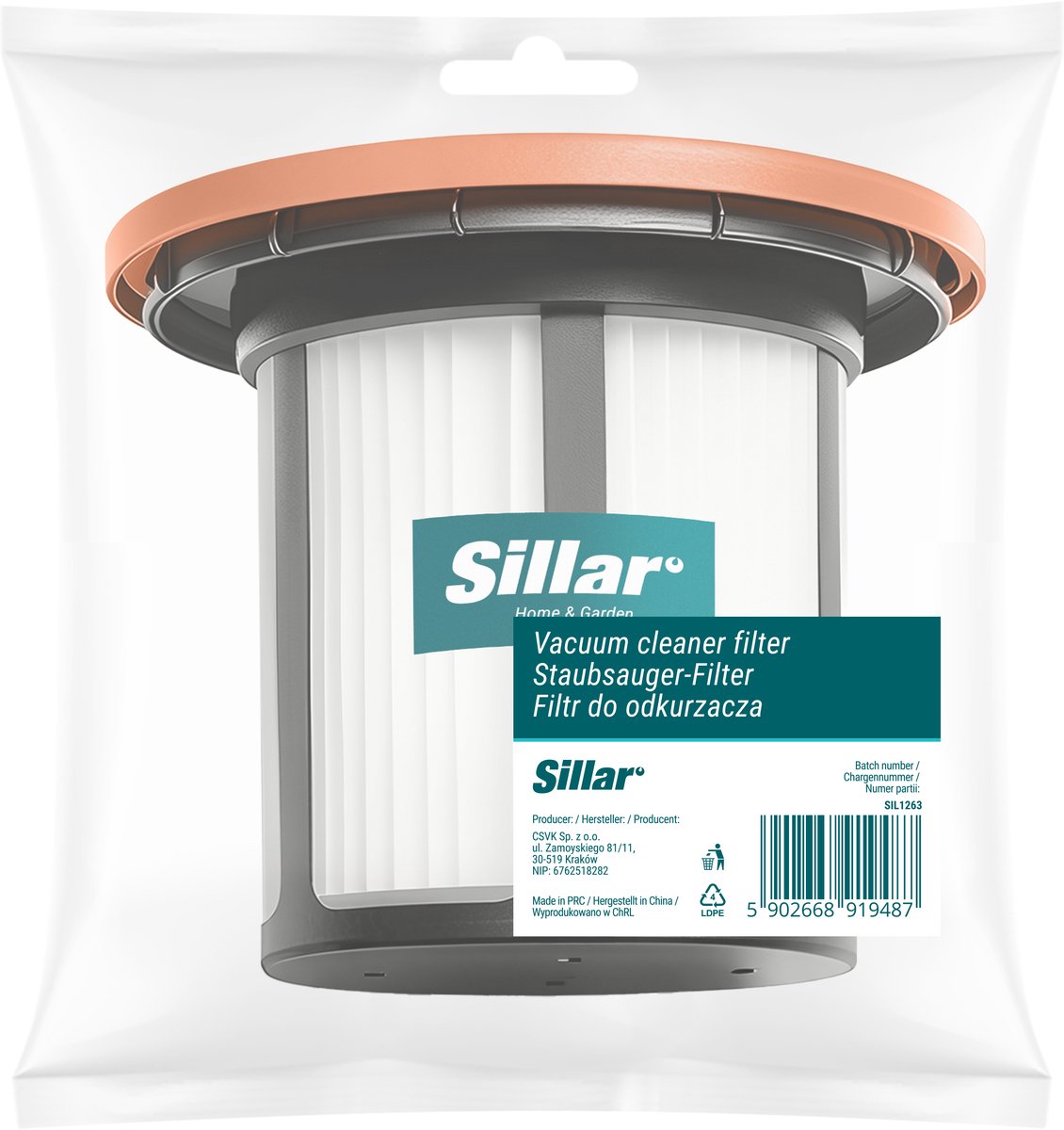 Sillar stofzuigerfilter - HEPA filter- anti-allergeen - vervanging - geschikt voor Bosch Unlimited, Unlimited serie 6 - gelijk aan model BBS611W2TW BCS61113 BCS612W BCS61BAT2 BKS611MTB