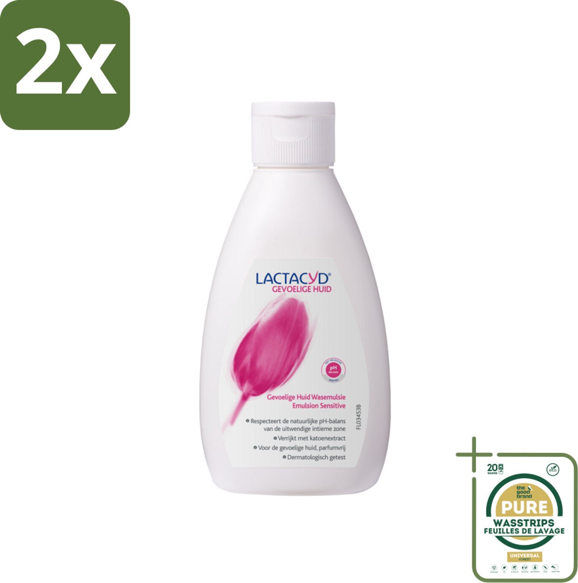 Lactacyd – Sensitive – Extra Mild – 200 ml - Voordeelverpakking - 2 stuks - Intieme verzorging - Melkzuur