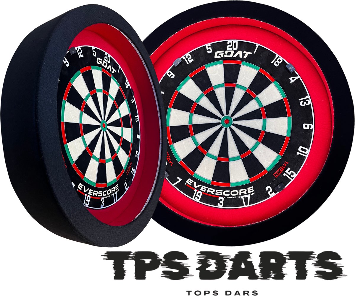 Tps Surround Dartbord verlichting - Premium Duo Coler Rood Zwart - dartbord surroundring -dartbord verlichting - dartbord -Led Dartbord verlichting - Led surround dartbord verlichting- dartbord