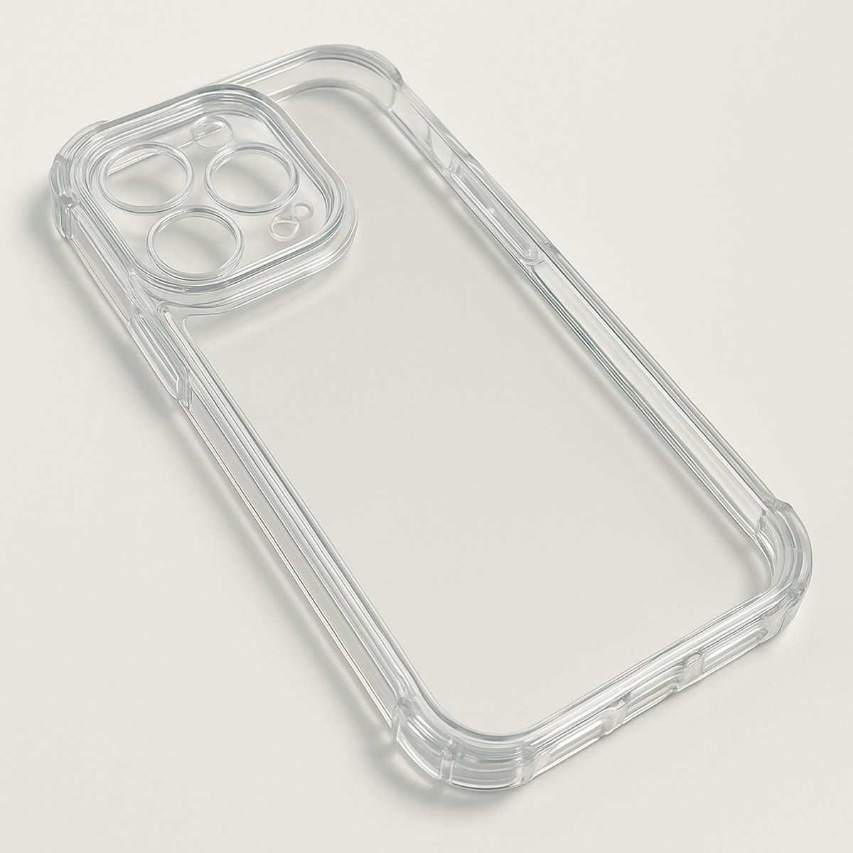 Ceezs TPU Shock Case met Camerabescherming geschikt voor iPhone 13 Pro Max - Transparant