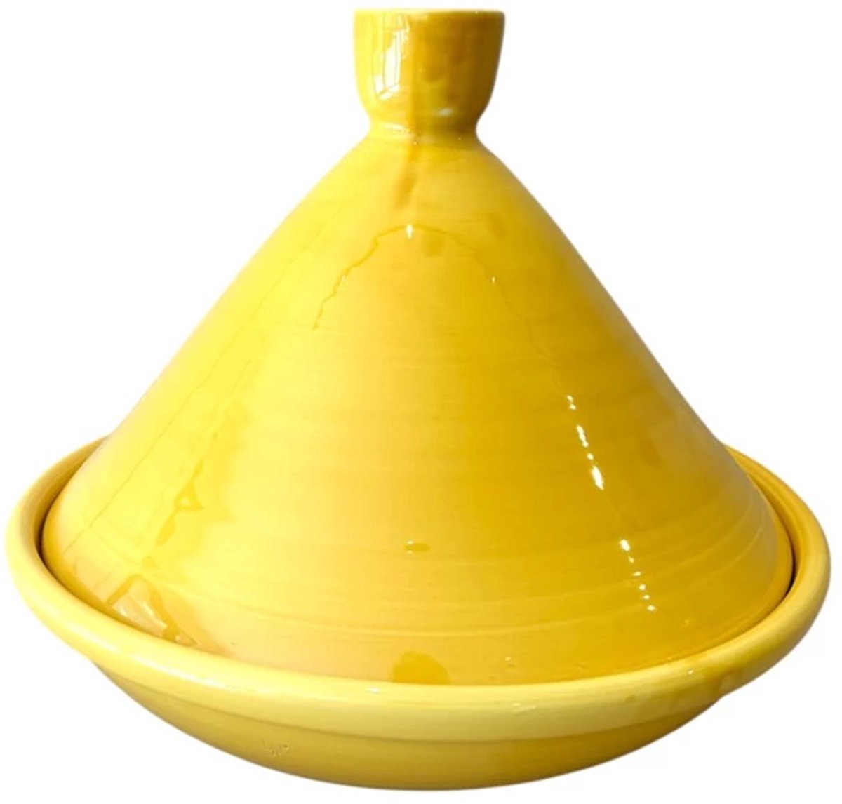 Val Pottery Foolish tajine D35cm H29.5 Tangy geel