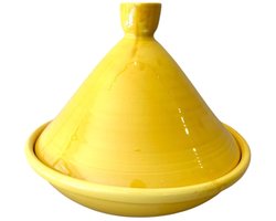 Val Pottery Foolish tajine D35cm H29.5 Tangy geel