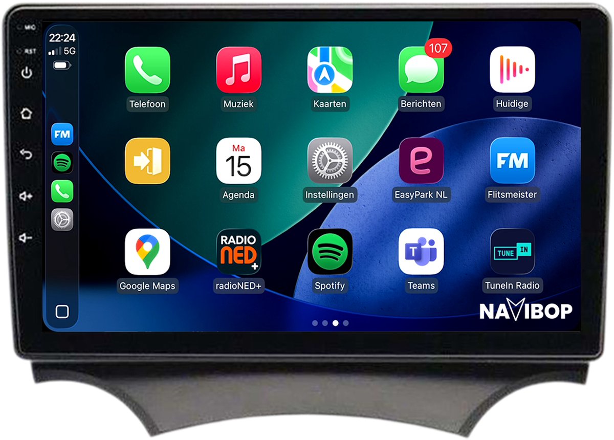 Geschikt voor Ford Ka () | 9 inch Android 15.0 CarPlay autoradio | Draadloos CarPlay & Android Auto | 2GB RAM + 32GB | Externe microfoon | Bluetooth & WiFi | NAVIBOP NB-1468 | Bouwjaar
