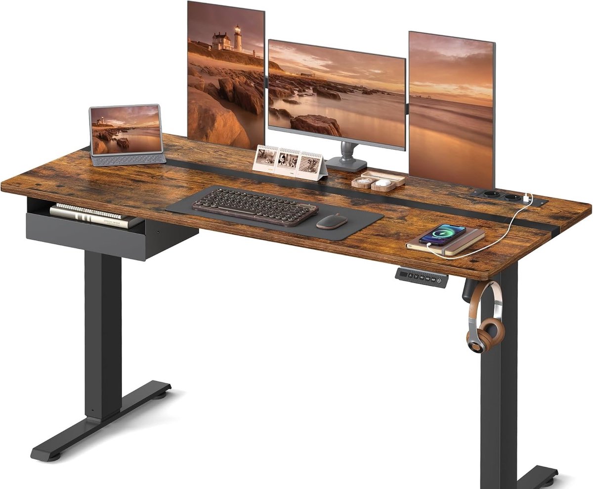 Electric Desk PremiumAdjust Pro – - 60x140 cm - Zwart - Pro – Ergonomisch Elektrisch Verstelbaar - Medahomestore