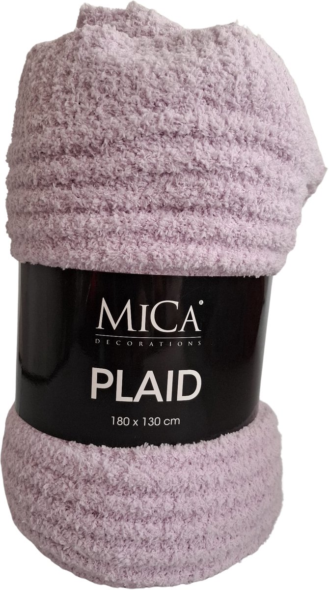 Mica Charlene Fleece Plaid 180x130 cm – Zacht Woondeken – Lila