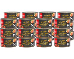 Best For Your Friend - Honden Natvoer - Kip & Rund - Gestoomde Maaltijd - 24 blikjes x 95 g
