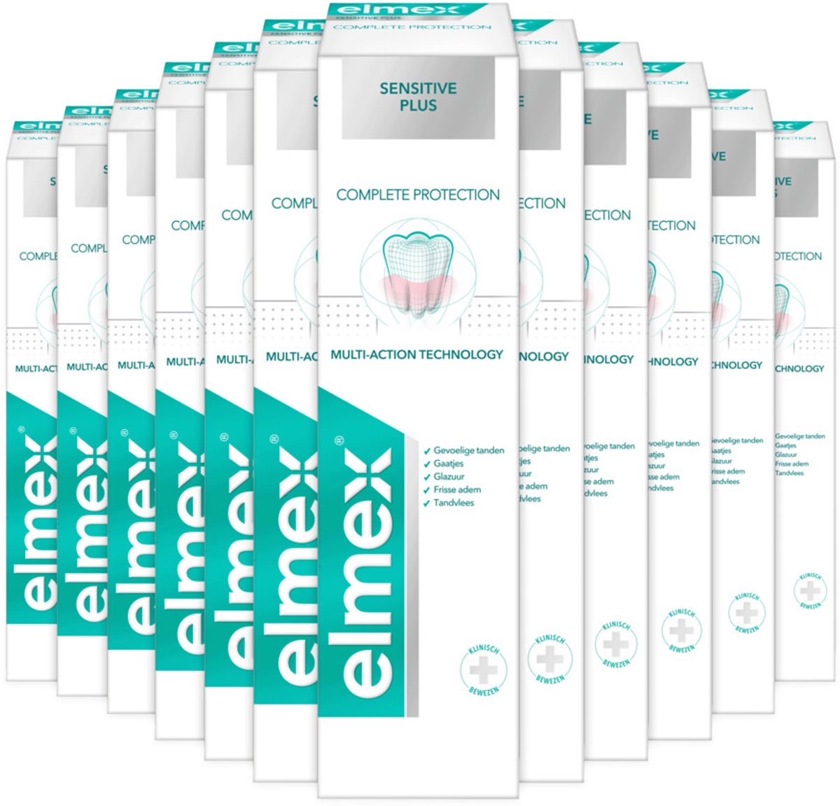 Elmex Tandpasta Sensitive Plus Complete Protection - 12 x 75 ml - Voordeelverpakking