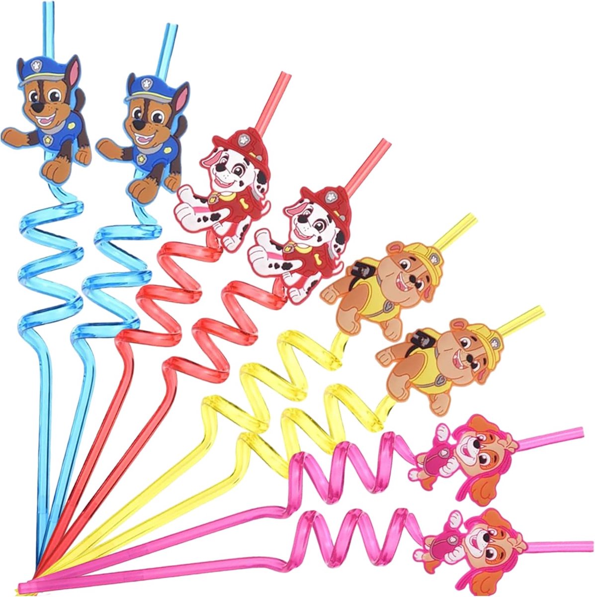 Paw Patrol Kinderrietjes - 8 Stuks - Herbruikbare Rietjes - Duurzaam