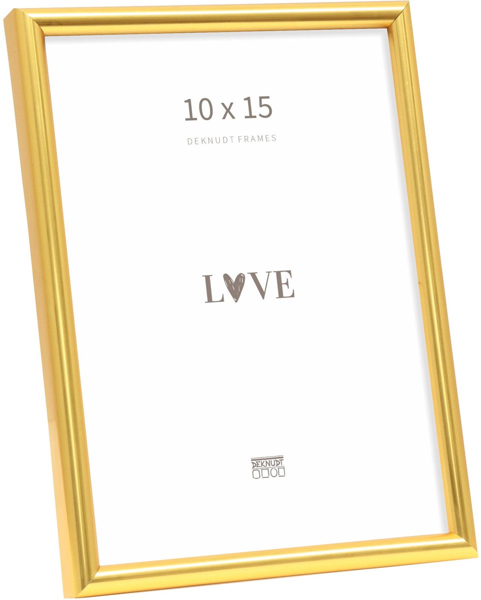 Deknudt Frames fotolijst S011A4 - smal goud in kunststof - 10x15 cm