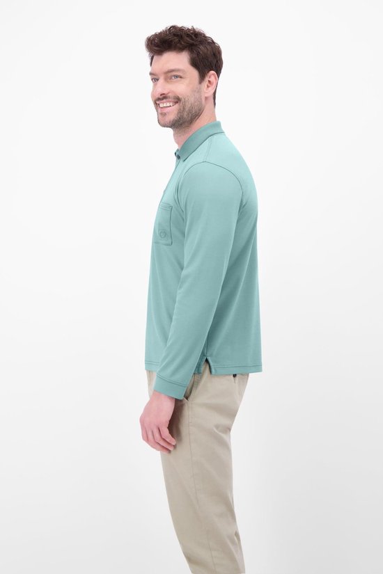 Polo Lerros à manches longues avec poche poitrine en mélange de coton 25d4211 465, taille homme 3XL